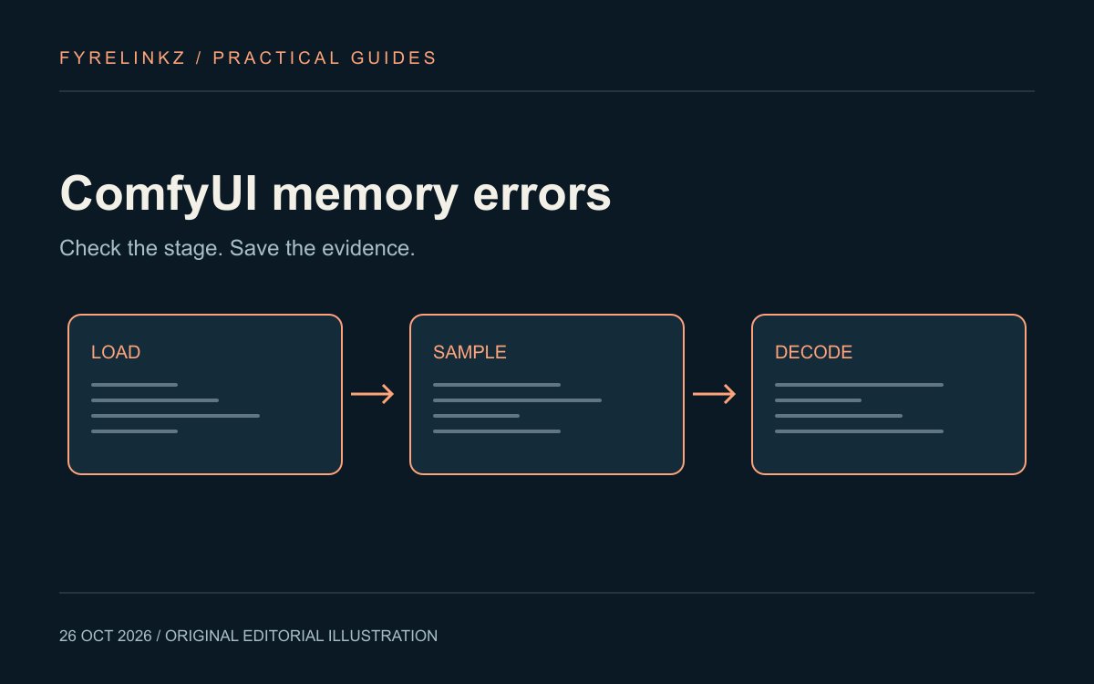 Original diagnostic diagram separating model loading, sampling and VAE decoding into three memory checkpoints.